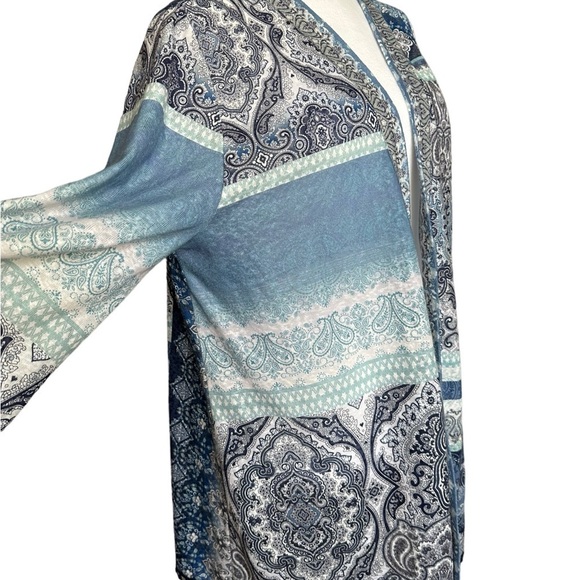 Catherines Open Front Paisley Cardigan Top Size 0X - Picture 6 of 17